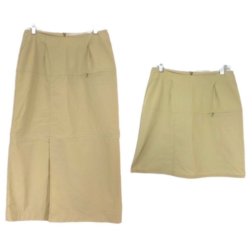 Contourwear Convertible UPF 30 khaki short long skirt size 6